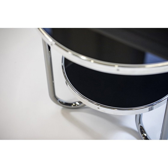 Image 1 of Table basse vintage Bauhaus en verre et chrome par Kovona, Tchécoslovaquie, années 1970