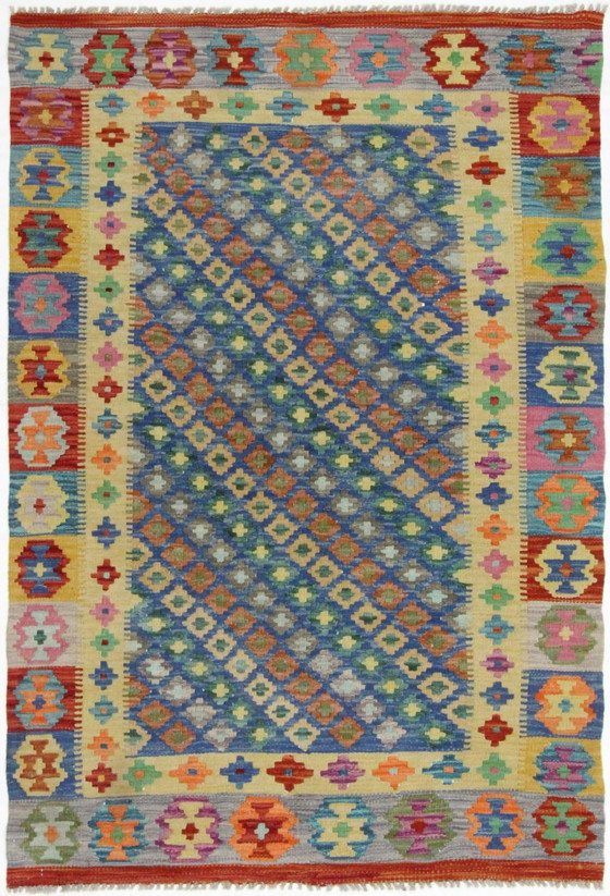 Image 1 of Original Old Style Kilim Afghan 153 X 101 Cm Top Condition