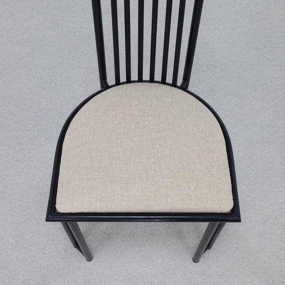 Image 1 of 6X Chaise de salle à manger Postmoderne, 1980S New Upholstered