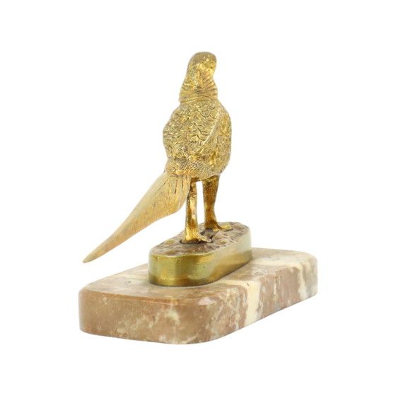 Image 1 of Statue Art Déco Faisan Bronze doré