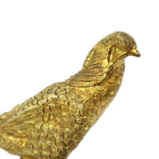 Image 1 of Statue Art Déco Faisan Bronze doré