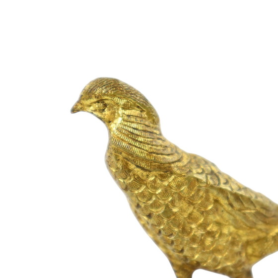 Image 1 of Statue Art Déco Faisan Bronze doré