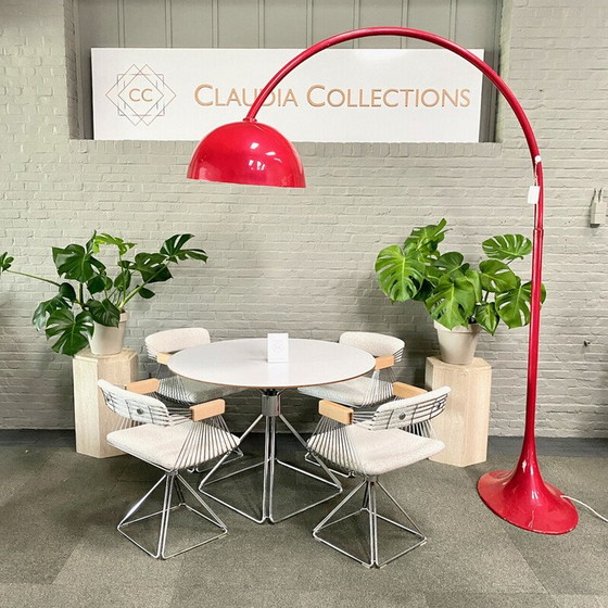 Image 1 of Lampadaire vintage en acier et fibre de verre, Italie 1970