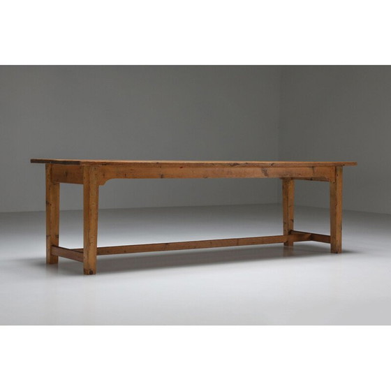 Image 1 of Table de salle à manger vintage en bois rustique, 1950s