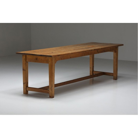 Image 1 of Table de salle à manger vintage en bois rustique, 1950s