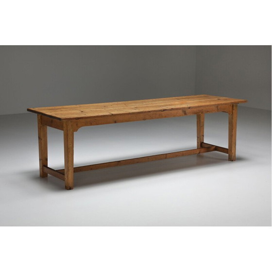 Image 1 of Table de salle à manger vintage en bois rustique, 1950s