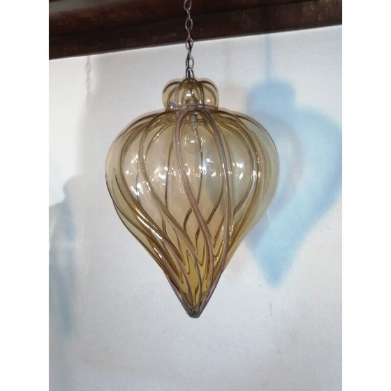 Image 1 of Lanterne spirale vintage en verre de Murano par Gianni Seguso, 1960s