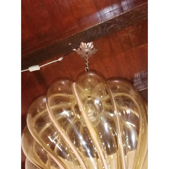 Image 1 of Lanterne spirale vintage en verre de Murano par Gianni Seguso, 1960s