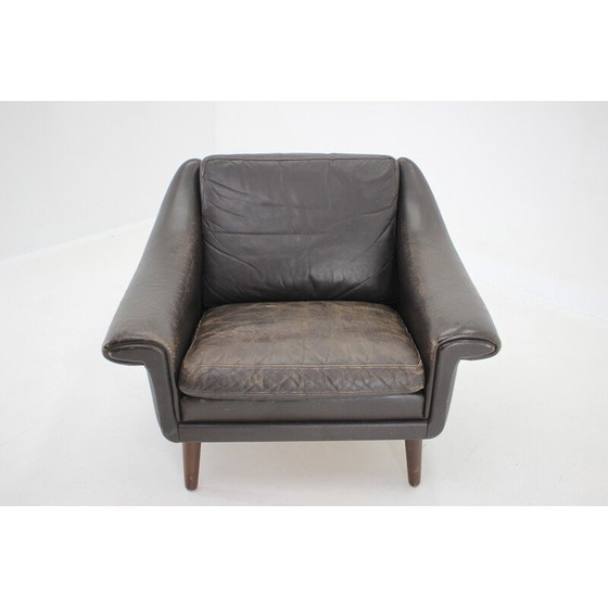 Image 1 of Fauteuil danois vintage en cuir ''Matador'' par Aage Christiansen, 1960s