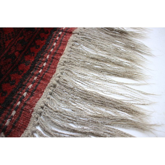 Image 1 of Tapis vintage en laine rouge, Tchécoslovaquie 1980