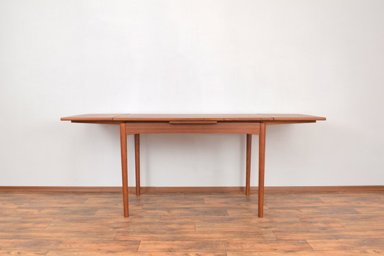 Image 1 of Table de salle à manger extensible en teck danoise du Mid Century, années 1960.