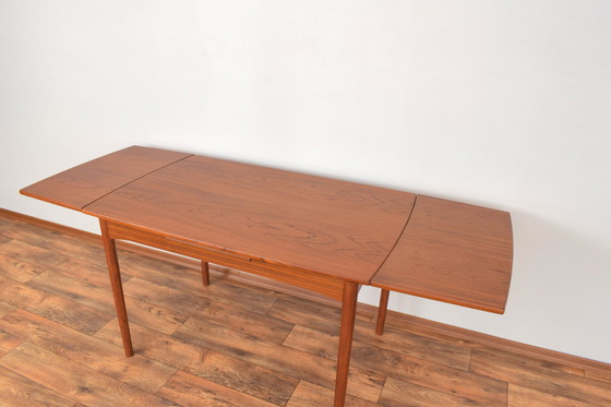 Image 1 of Table de salle à manger extensible en teck danoise du Mid Century, années 1960.