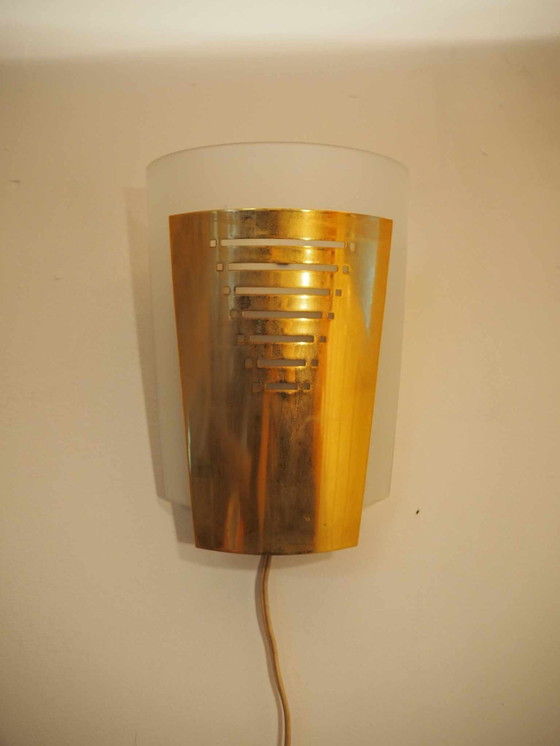 Image 1 of Lampe murale vintage en laiton, par Wofi Leuchten, 1980S