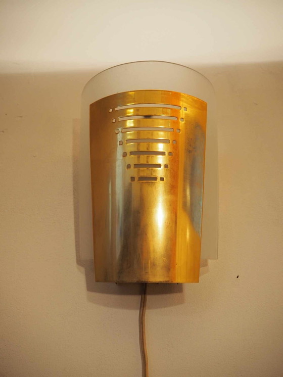 Image 1 of Lampe murale vintage en laiton, par Wofi Leuchten, 1980S