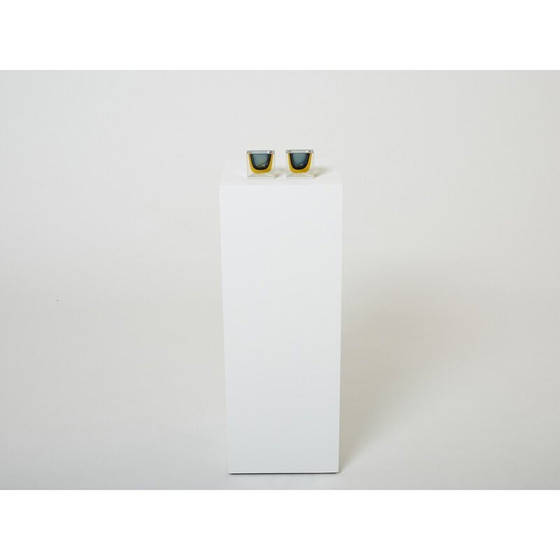 Image 1 of Paire de tasses Sommerso vintage par Flavio Poli pour Seguso, 1960