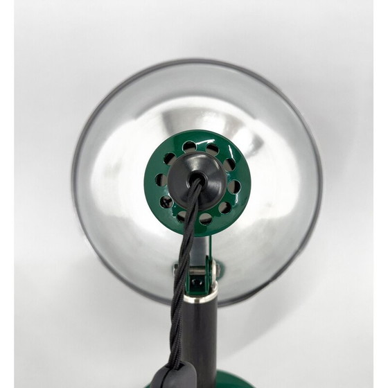 Image 1 of Lampe de table industrielle vintage en métal et bois de hêtre, 1970