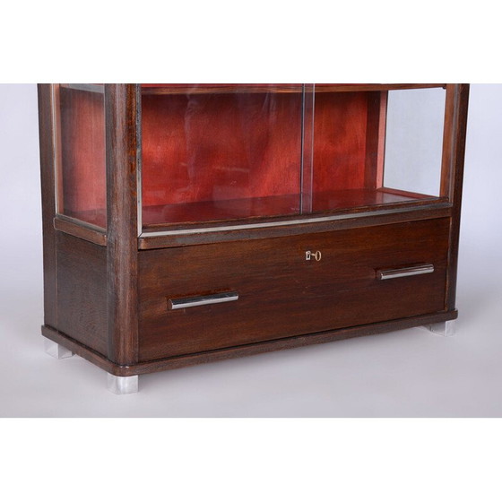 Image 1 of Vitrine Vintage Art Déco en chêne par Jindrich Halabala pour Up Zavody, Tchécoslovaquie 1930