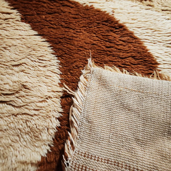Image 1 of Tapis de l'ère spatiale des années 1970 en laine.