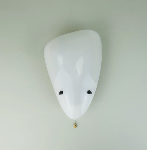 Lampe d'applique 1950S Tele Ambiance Metal Mesh With White Acrylic Shade