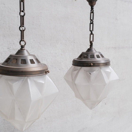 Image 1 of Paire de lampes suspendues vintage, Belgique 1950