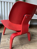Vitra Eames Lcw Rouge - Contreplaqué