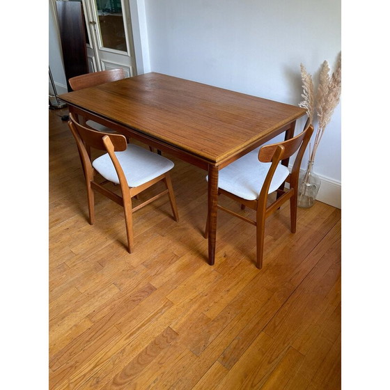 Image 1 of Table scandinave vintage en teck à rallonge