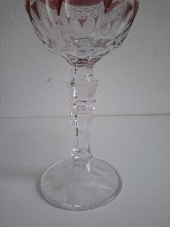 Image 1 of 3 verres à vin colorés en cristal vintage