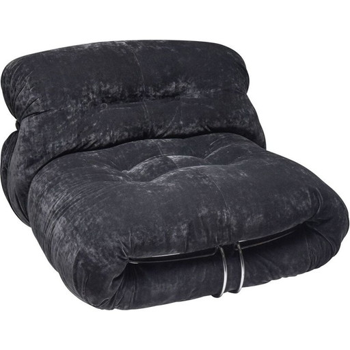 Fauteuil Soriana du milieu du siècle par Afra & Tobia Scarpa pour B&B Italie, 1970