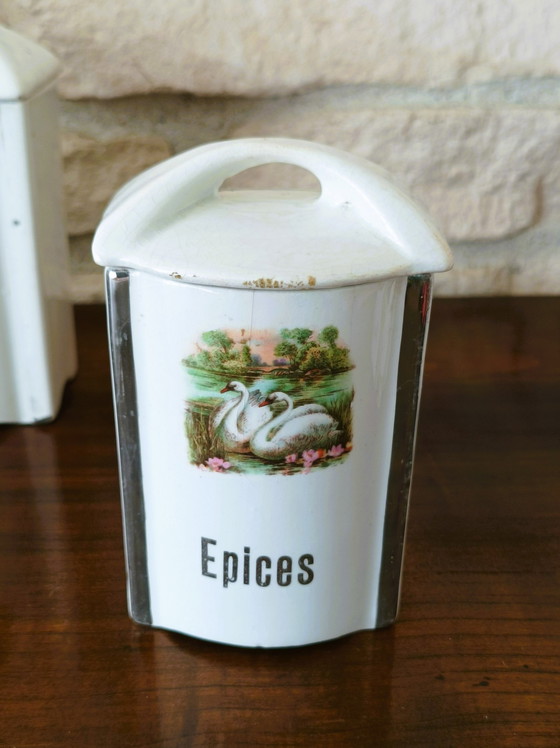 Image 1 of Pots à condiments années 50