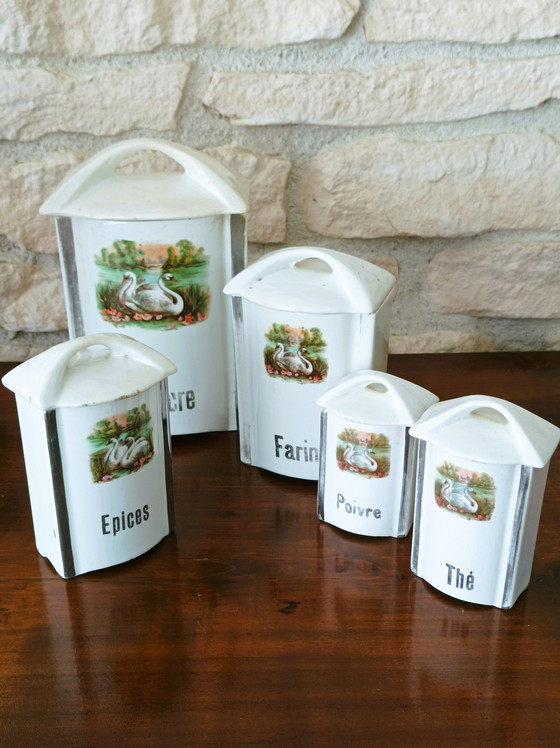 Image 1 of Pots à condiments années 50