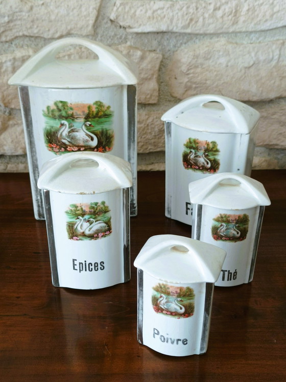 Image 1 of Pots à condiments années 50