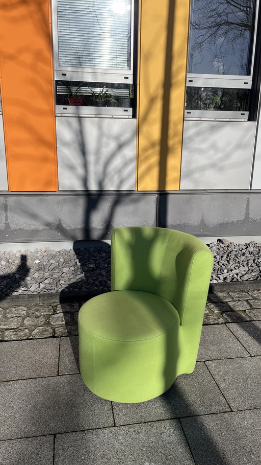 Cor Design Fauteuil modèle Ovo Tissu Vert Jaune