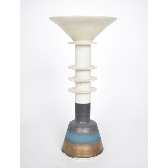 Image 1 of Poterie vintage en grès "pagoda pot" d'Alan Ashpool, Angleterre, années 1970