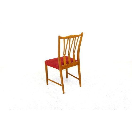 Image 1 of Ensemble de 6 chaises vintage en teck par Hugo Troeds pour Bjärnum, Suède 1950
