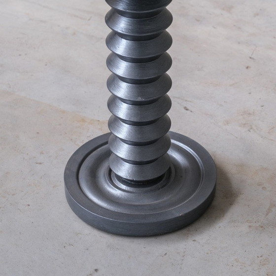 Image 1 of Table d'appoint vintage en chêne tourné, France 1950