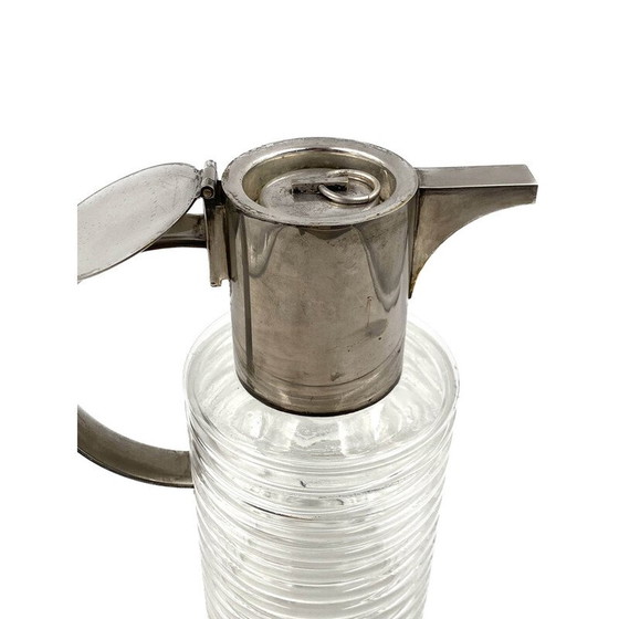 Image 1 of Pichet vintage en verre et argent par Sergio Asti pour Arnolfo di Cambio, 1968