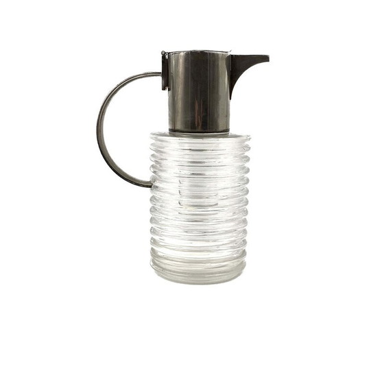Image 1 of Pichet vintage en verre et argent par Sergio Asti pour Arnolfo di Cambio, 1968