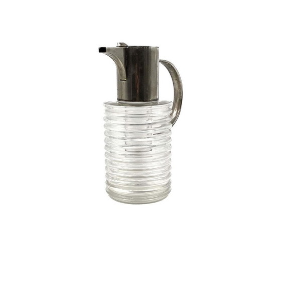 Image 1 of Pichet vintage en verre et argent par Sergio Asti pour Arnolfo di Cambio, 1968