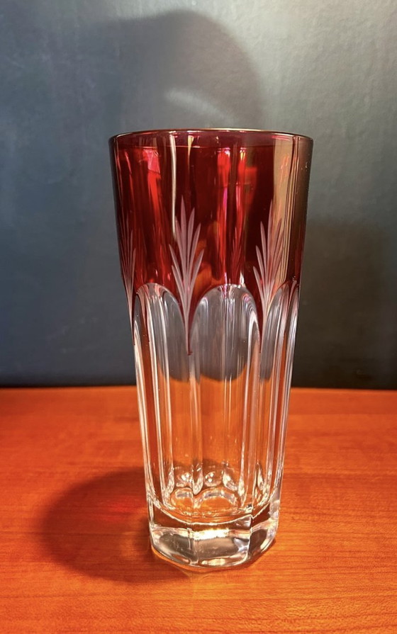 Image 1 of Verres Français Art Déco En Cristal Taillé