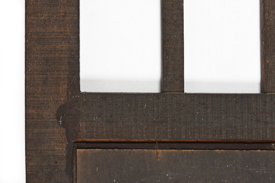 Image 1 of Miroir Art Déco en bois massif avec miroir à facettes, 1930S