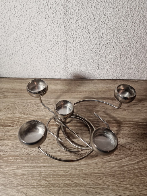 Chandelier vintage chromé