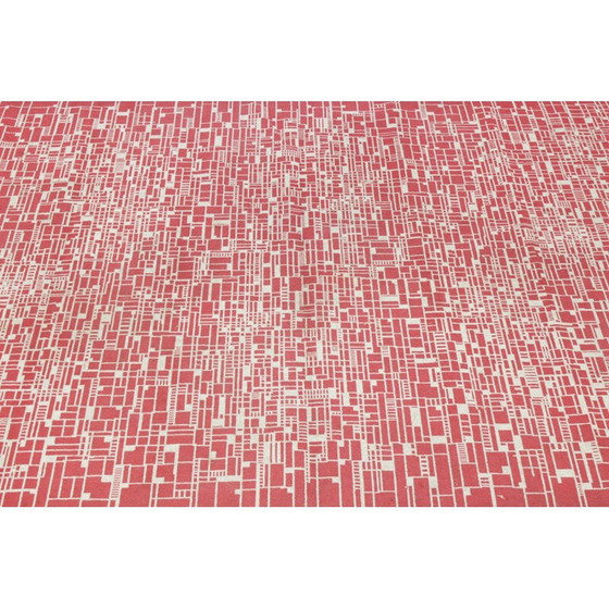 Image 1 of Tapis géométrique moderniste vintage, République tchèque 1950