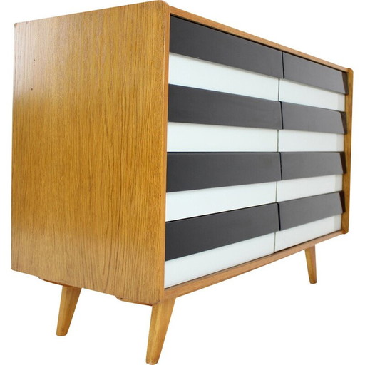 Commode vintage en chêne et plastique par Jiří Jiroutek, Tchécoslovaquie 1960