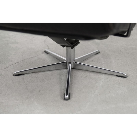 Image 1 of Fauteuil de bureau en cuir pivotant vintage allemand, années 1960