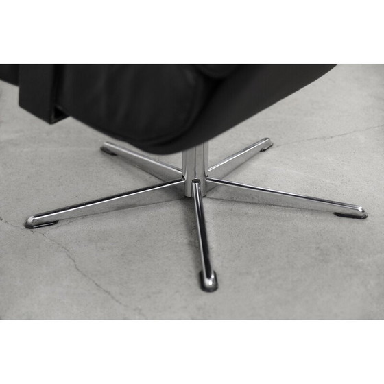 Image 1 of Fauteuil de bureau en cuir pivotant vintage allemand, années 1960