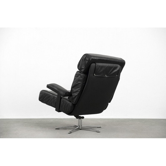 Image 1 of Fauteuil de bureau en cuir pivotant vintage allemand, années 1960