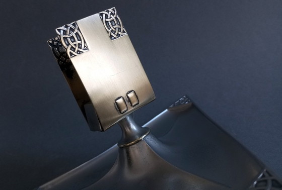 Image 1 of Rare Cendrier Wmf Modèle Nº120 Brass&Tinn Celtic Jugendstil 1905