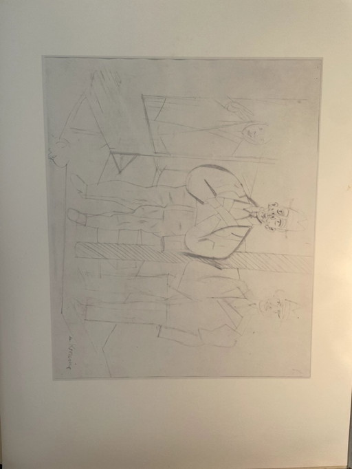 Héliogravure de Willem De Kooning en parfait état