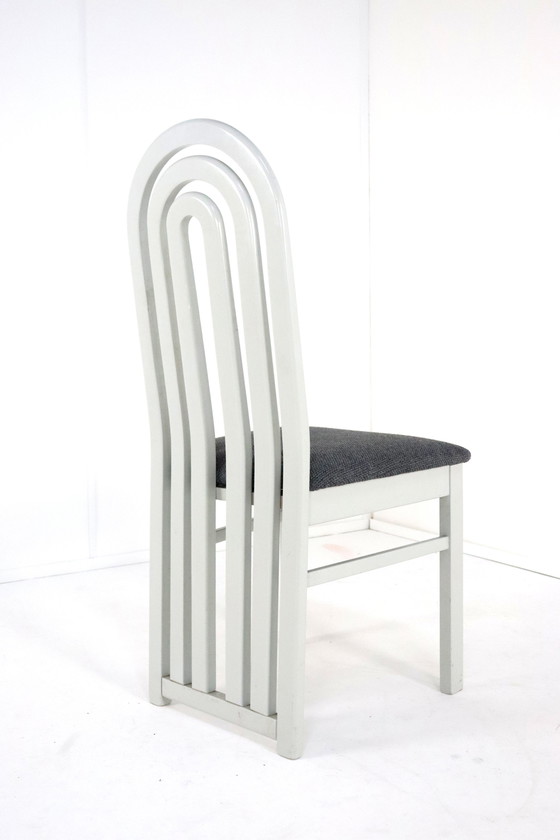 Image 1 of Ensemble de 4 chaises des années 80 'Meern' Vintage New Upholstery