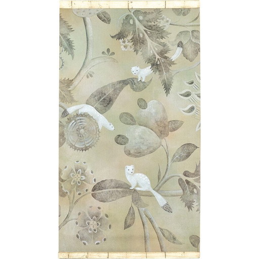 Tapis vintage représentant des hermines, France